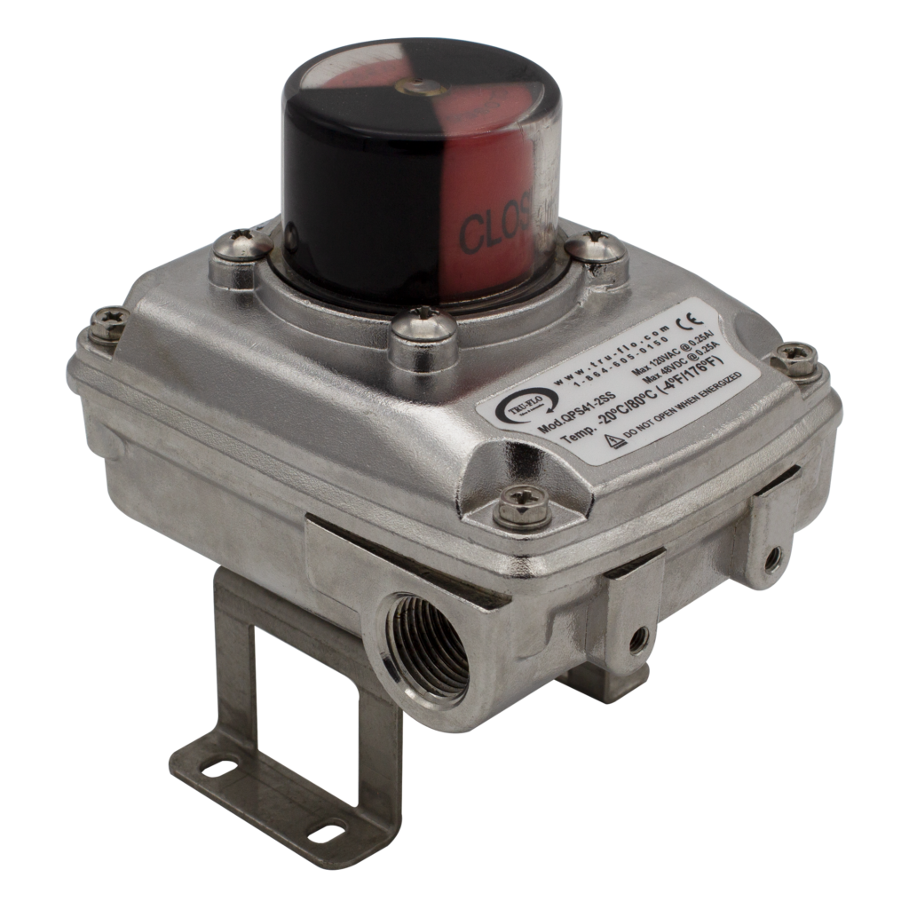 valve actuator limit switch box with visual position indicator for industrial flow control