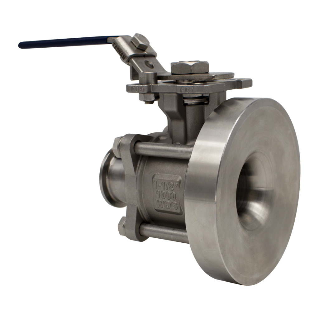 stainless steel tank bottom ball valve for vessel outlet flow control